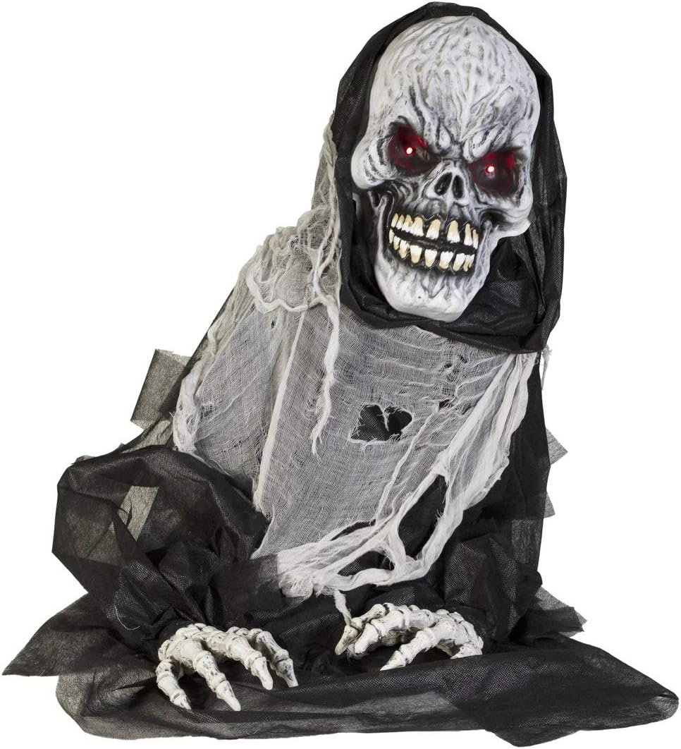 EUROPALMS Halloween Figur Death Man, 68cm | Gevatter Tod als animierte Standfigur