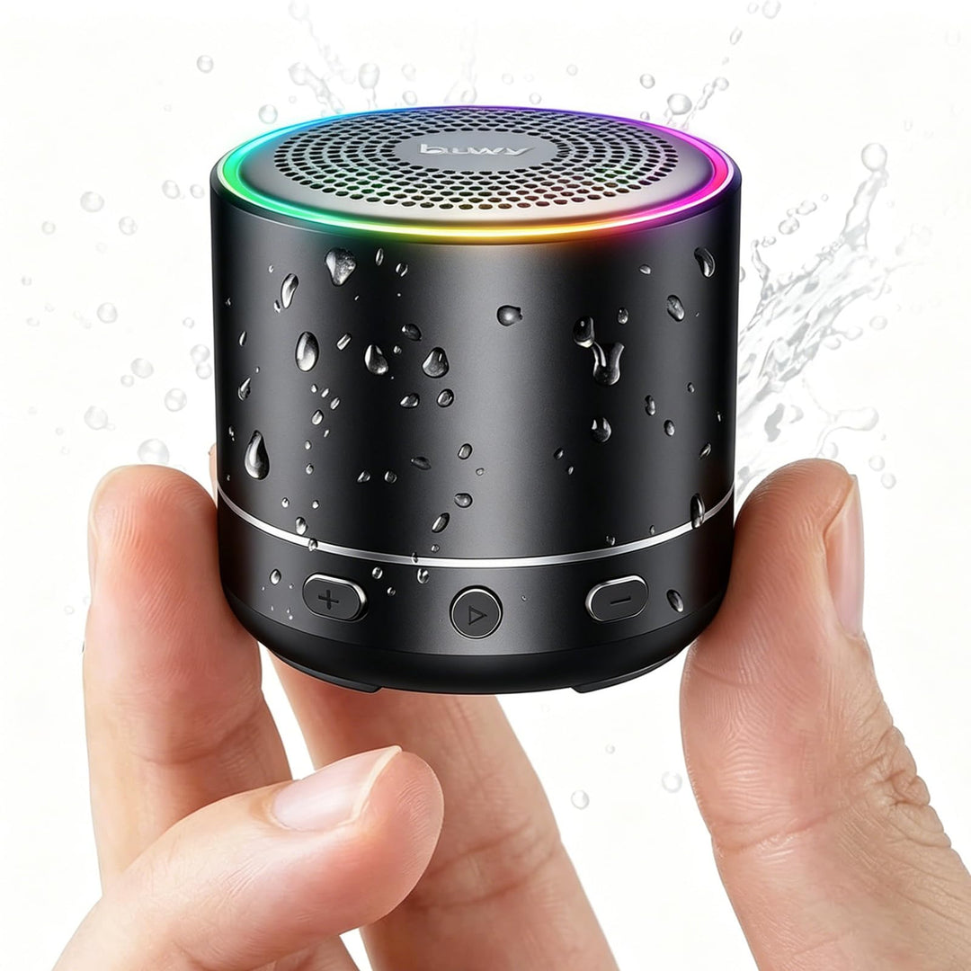 Mini Bluetooth Lautsprecher (83g), Musikbox Bluetooth 5.4 mit RGB Lichter, HD-Sound & starke Bass, T