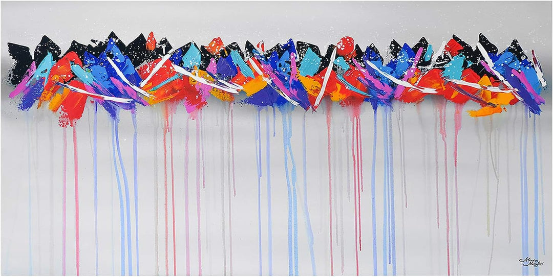 Monica Mirafiori I 100% HANDGEMALT I Gemälde Evolution 100x50cm | Gemälde Handgemalt | Acrylgemälde