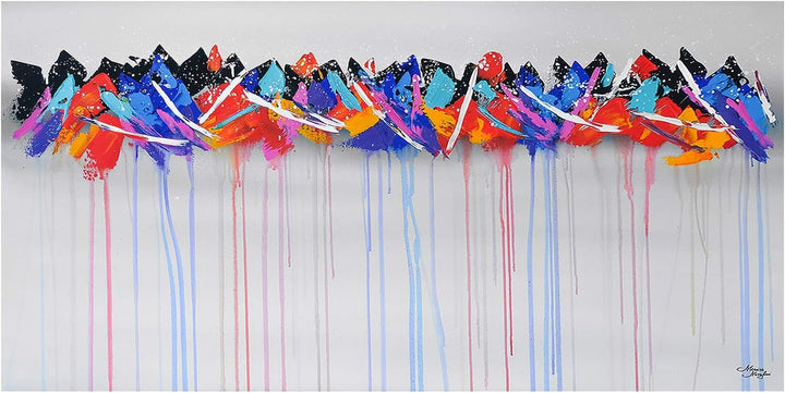 Monica Mirafiori I 100% HANDGEMALT I Gemälde Evolution 100x50cm | Gemälde Handgemalt | Acrylgemälde
