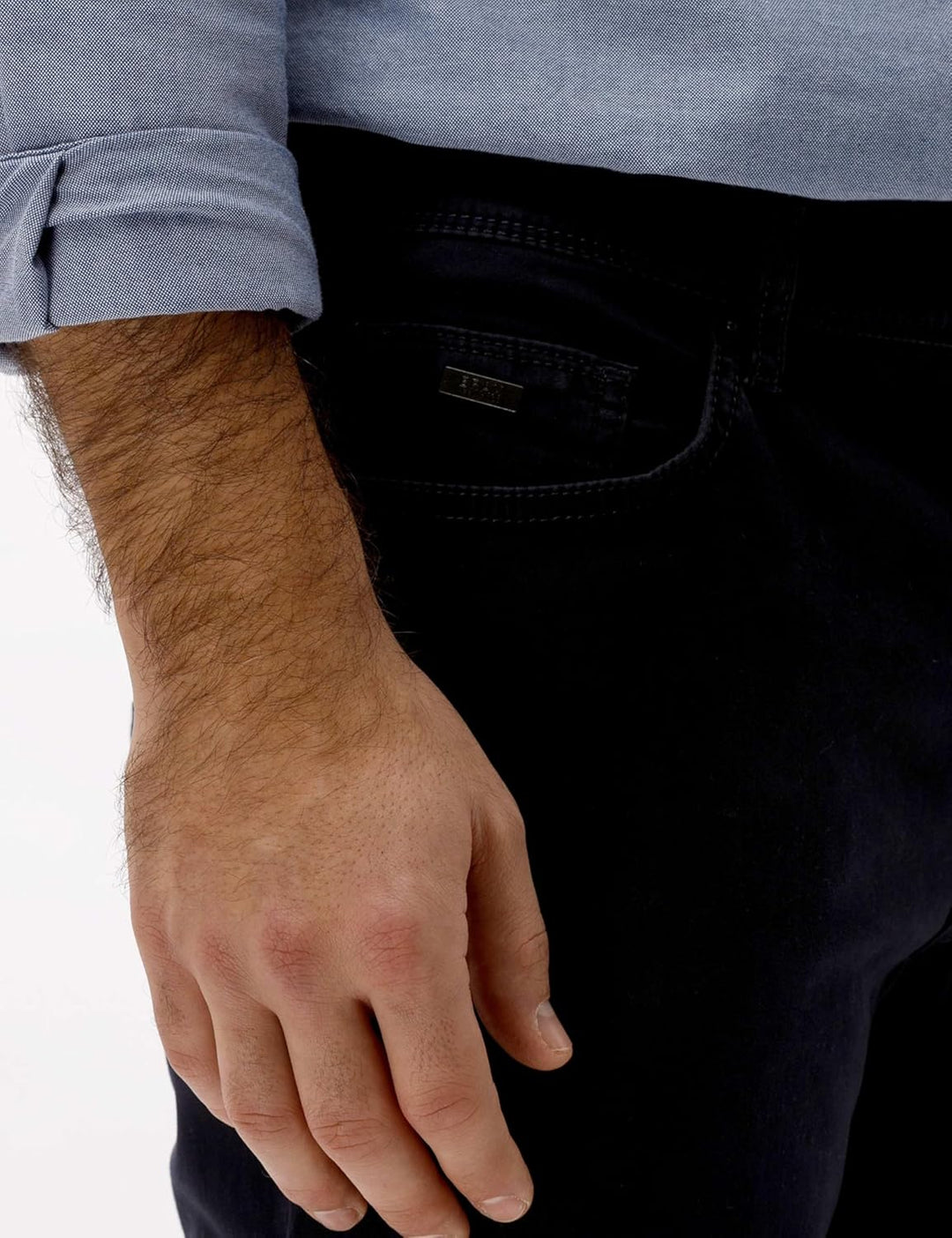 BRAX Straight Fit Hose Cadiz Cotton Satin Stretch Nachtblau 31W / 32L 1 Perma Blue Nos, 31W / 32L 1