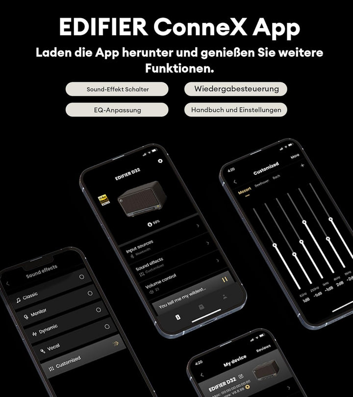 EDIFIER D32 Wireless Speaker, Hi-Res Audio, LDACAACALAC, Bluetooth V5.3, 60W(RMS), 2.1 Akustik Archi