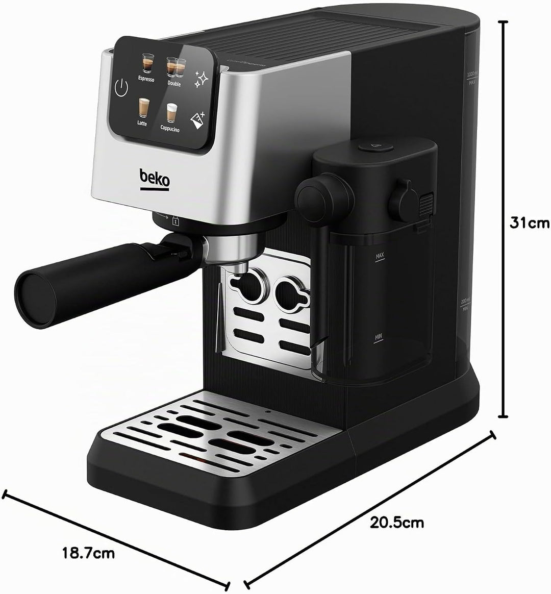 Beko Express-Maschine CEP5304X 1628 W Noir et Argent