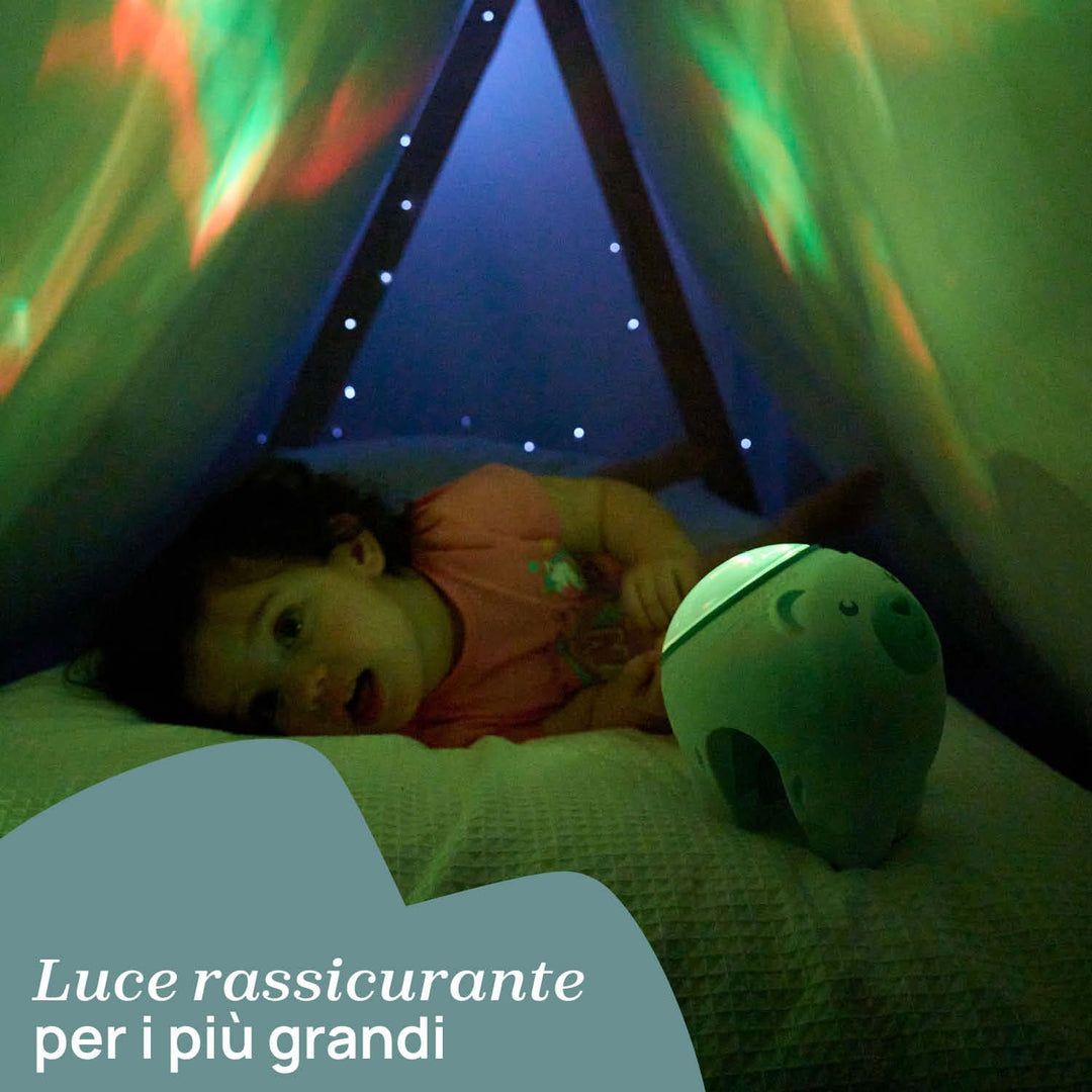 Chicco First Dreams Eisbär Projektor, 2in1 Wiege und Bett Projektor, Kinder Nachtlicht, Aurora Borea