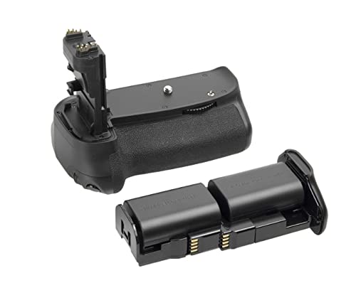 ayex Batteriegriff Kompatibel mit Canon EOS 60D 60Da ähnlich BG-E9 + 2X LP-E6N Akkus optimal zum Fot