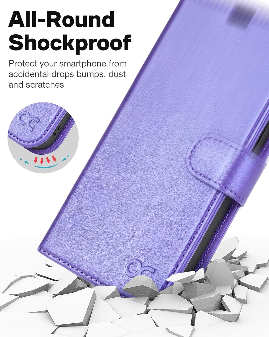 OCASE iPhone 15 Pro Max Hülle(2in1) Leder Stossfestes Case [Abnehmbare magnetische Hülle] [Kabellose