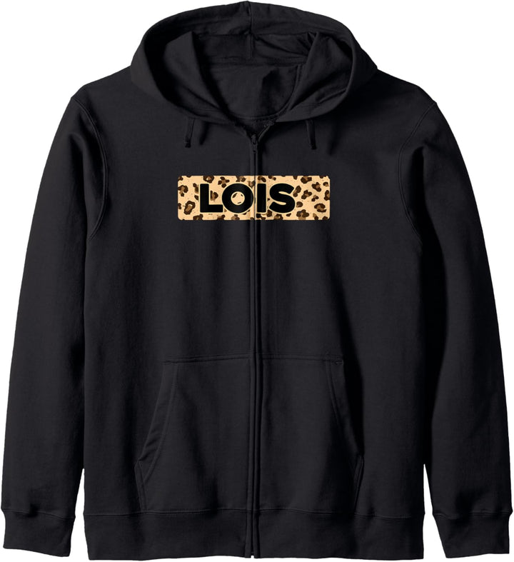 Lustiges Lois Leopardenmuster Name Lois Kapuzenjacke