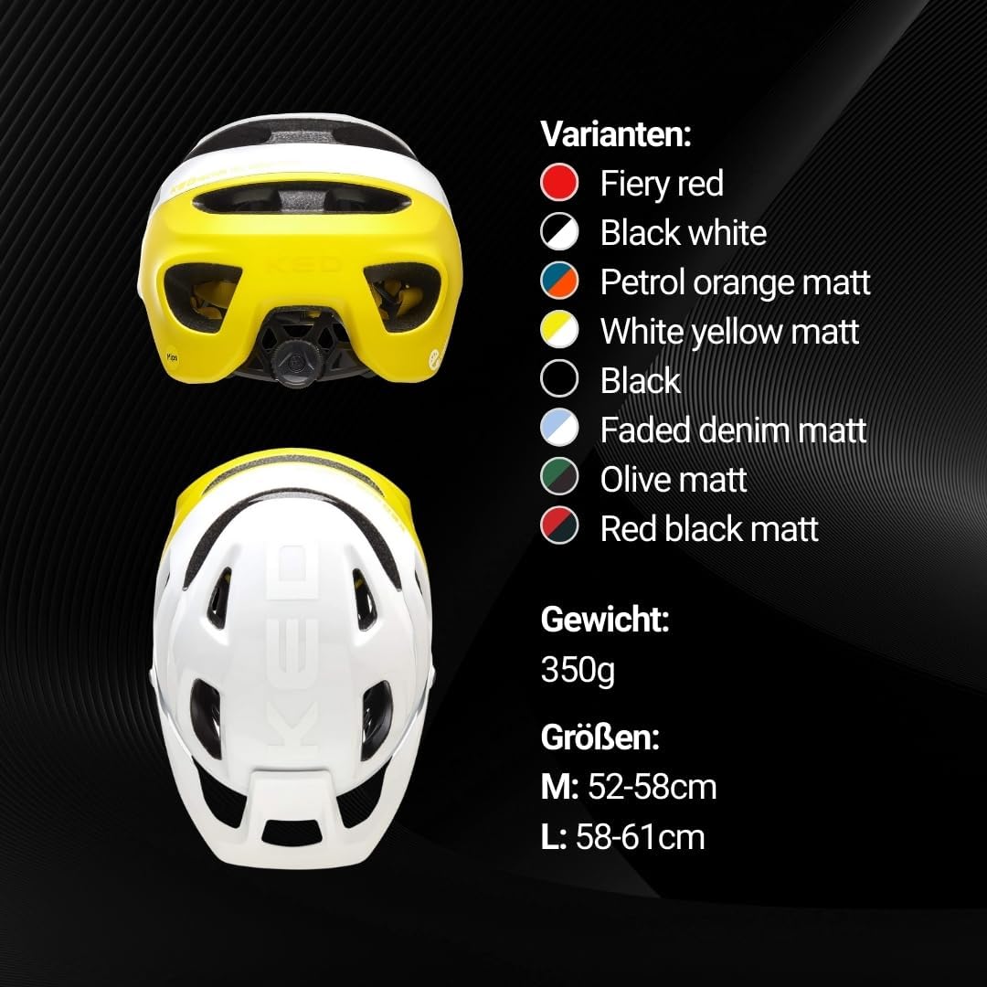 KED Pector ME1 MTB Fahrrad Helm matt Petrol/orange 2023 M (52-58cm), M (52-58cm)