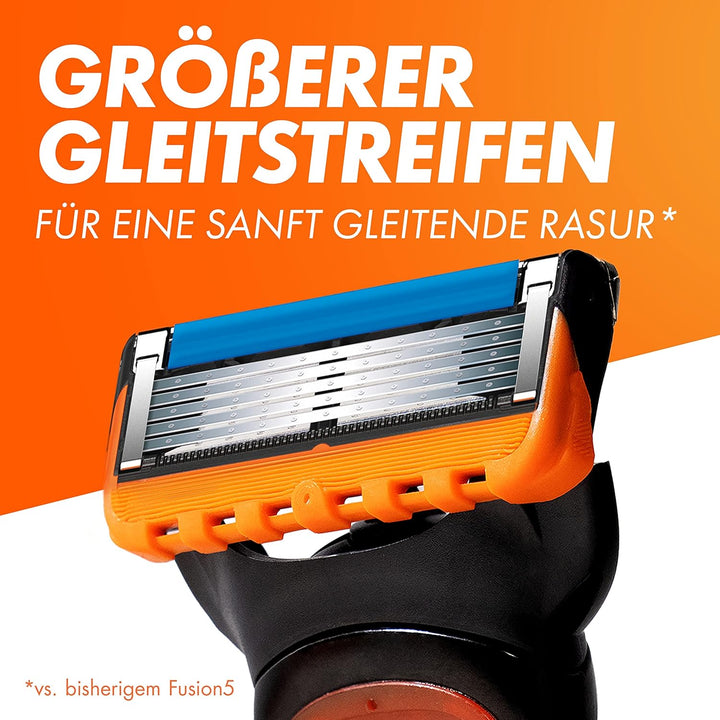 Gillette Fusion 5 Nassrasierer Herren, Rasierer + 8 Rasierklingen + Rasierer-Halter, Geschenk für Mä