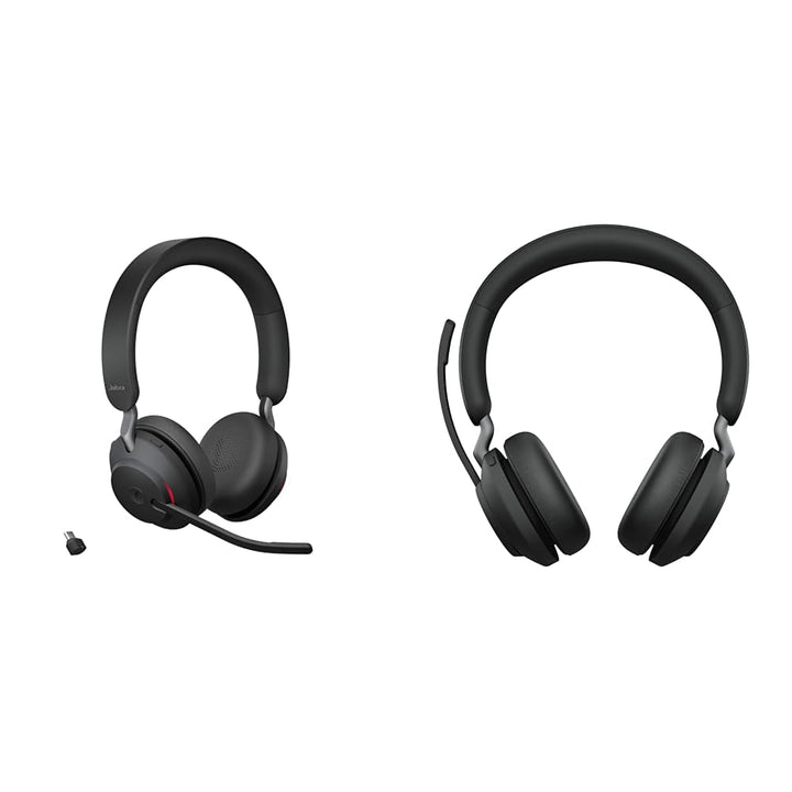 Jabra Evolve2 65 Wireless PC Headset – Noise Cancelling Microsoft Teams Certified Stereo Headphones