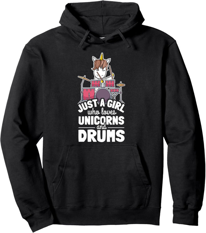Schlagzeugerin Drummer Percussion Trommeln I Einhorn Pullover Hoodie