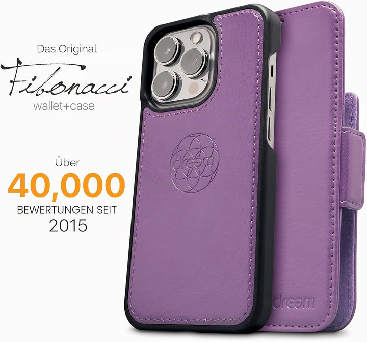 Dreem Fibonacci iPhone 14 Pro Max Brieftaschen-Etui / 2-in-1 stossfestes Etui und abnehmbares Folio