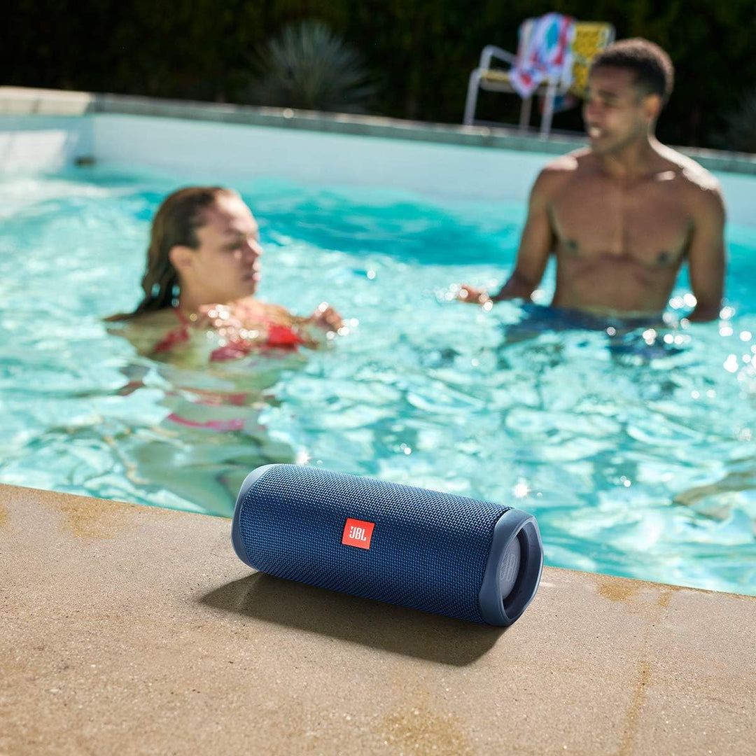 JBL FLIP 5 Tragbarer Bluetooth-Lautsprecher, wasserdicht blau, blau