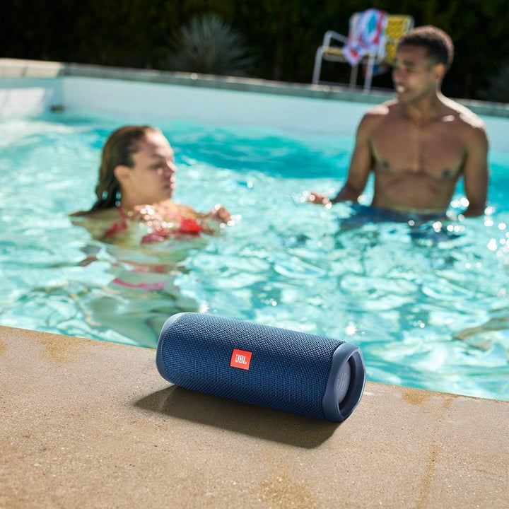 JBL FLIP 5 Tragbarer Bluetooth-Lautsprecher, wasserdicht blau, blau