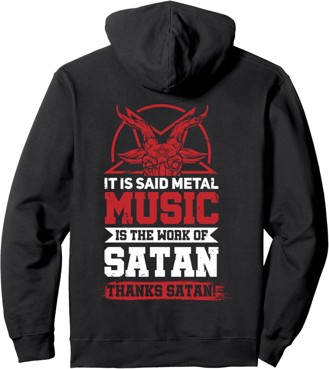 Heavy Metal Und Goth Metaller Satan Pullover Hoodie