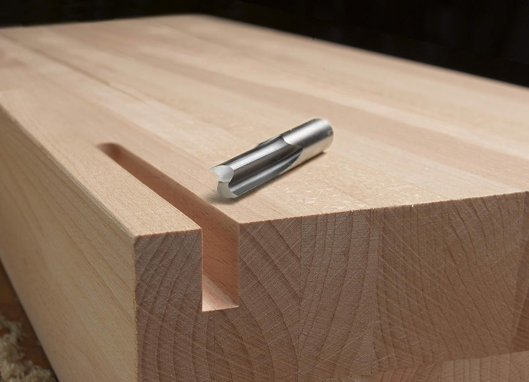 KWB HSS Nut-Fräser Professional (für Holz, Ø 10mm, Arbeitslänge 20mm, Schaft 8mm, Made in Germany, p