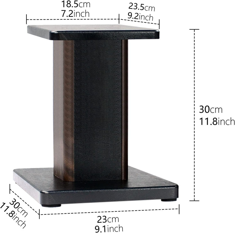 BQKOZFIN Lautsprecherständer 30 cm hoher Boxenständer Holz, 2er-Set, Speaker Stand geeignet für Rega