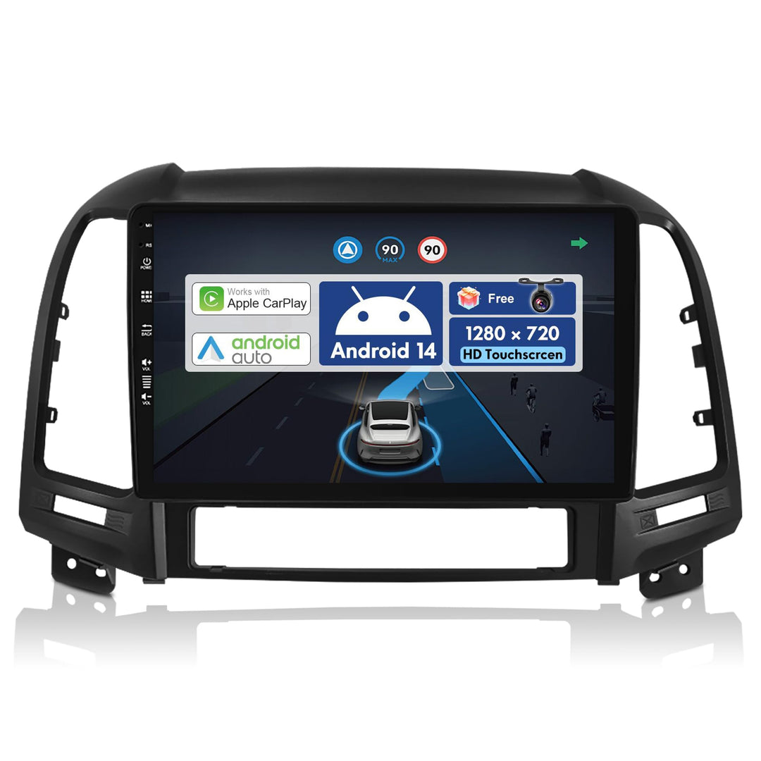 JOYX Android 12 Autoradio Passt für Hyundai Santa FE (2006-2012) - [2G+32G] - Rückfahrkamera KOSTENL