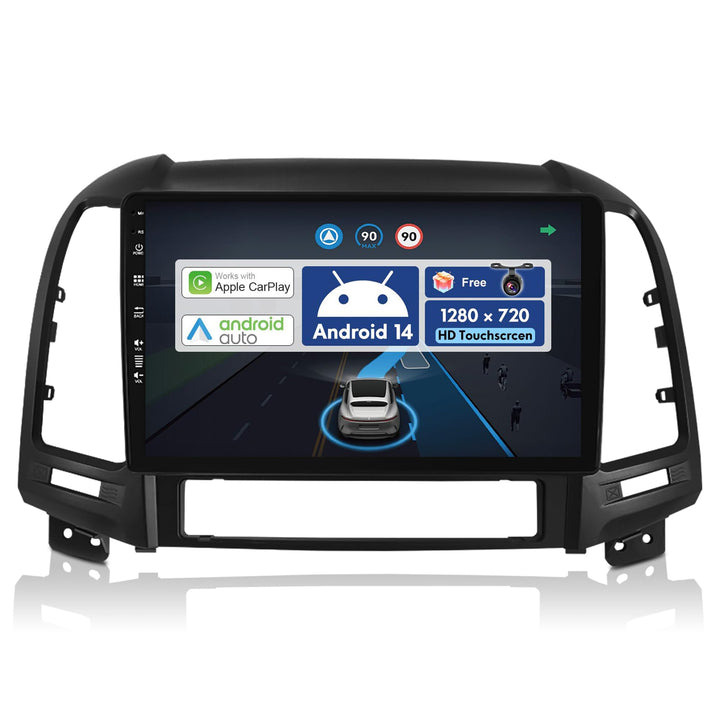 JOYX Android 12 Autoradio Passt für Hyundai Santa FE (2006-2012) - [2G+32G] - Rückfahrkamera KOSTENL