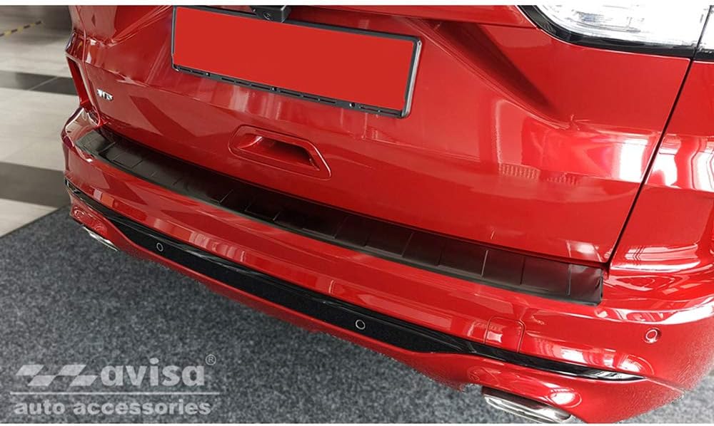 Avisa Schwarz Edelstahl Heckstossstangenschutz kompatibel mit Ford Kuga III ST-Line/Vignale/Hybrid S