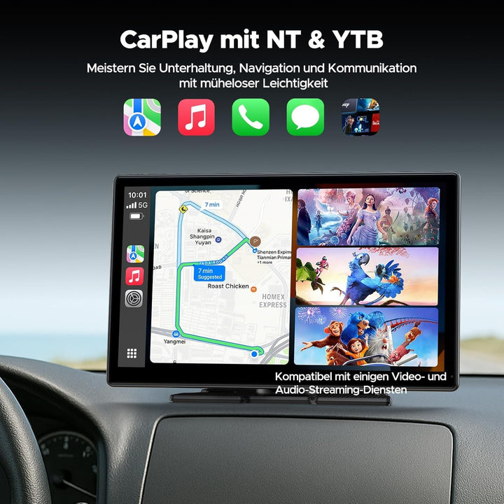 Volam Android Auto Display &Wireless CarPlay Kompatibel mit Net flix/Y0uTube,2026 Aktualisierter Tra