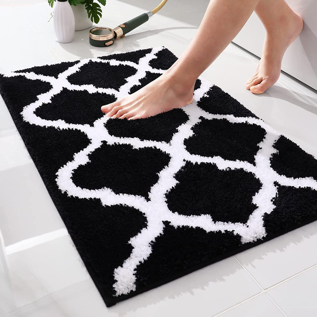 Homaxy rutschfest Badematte Badezimmerteppich Waschbar Hochflor Badteppich Flauschige Mikrofaser Bad