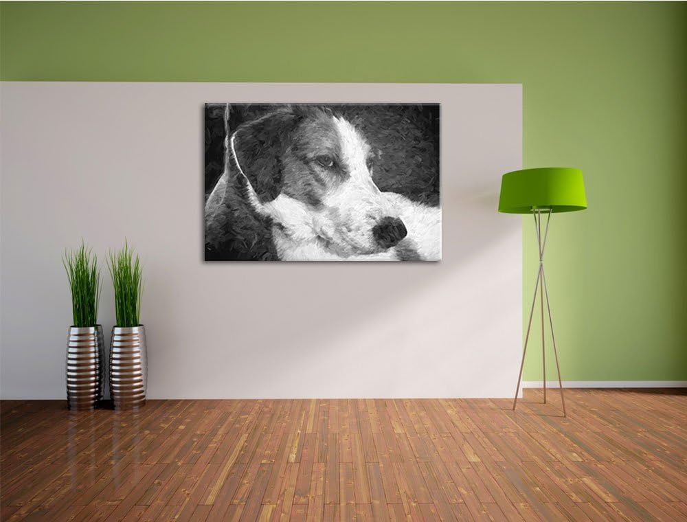 Jack Russel Terrier ruht sich aus Deluxe Format: 100x70 cm auf Leinwand, XXL riesige Bilder fertig g
