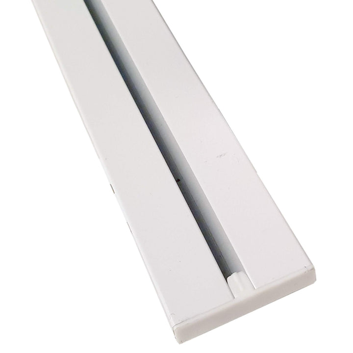 Vorhangschiene Aluminium - Weiss "1 Lauf" 120cm - Flache Gardinenschiene (7mm) - inkl. Vorhanggleite