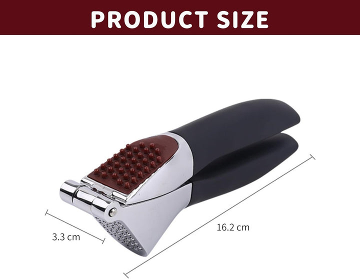 MOLIMOLI Knoblauchpresse Edelstahl, Premium mit Zinklegierung – Extra Stark & Rutschfester Griff, Gr
