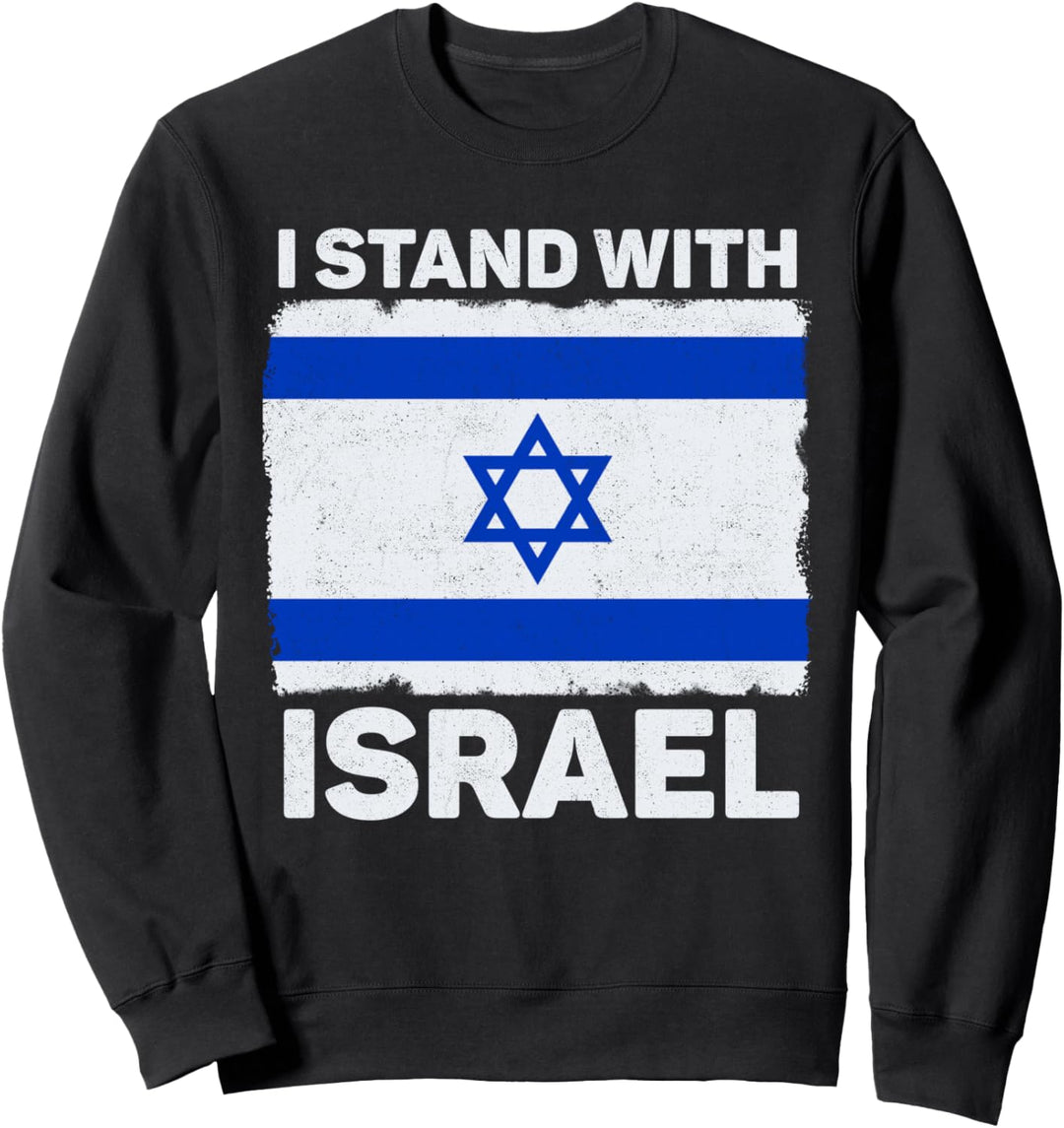 I Stand With Israel Israel Flagge Patriotisches Israel Sweatshirt