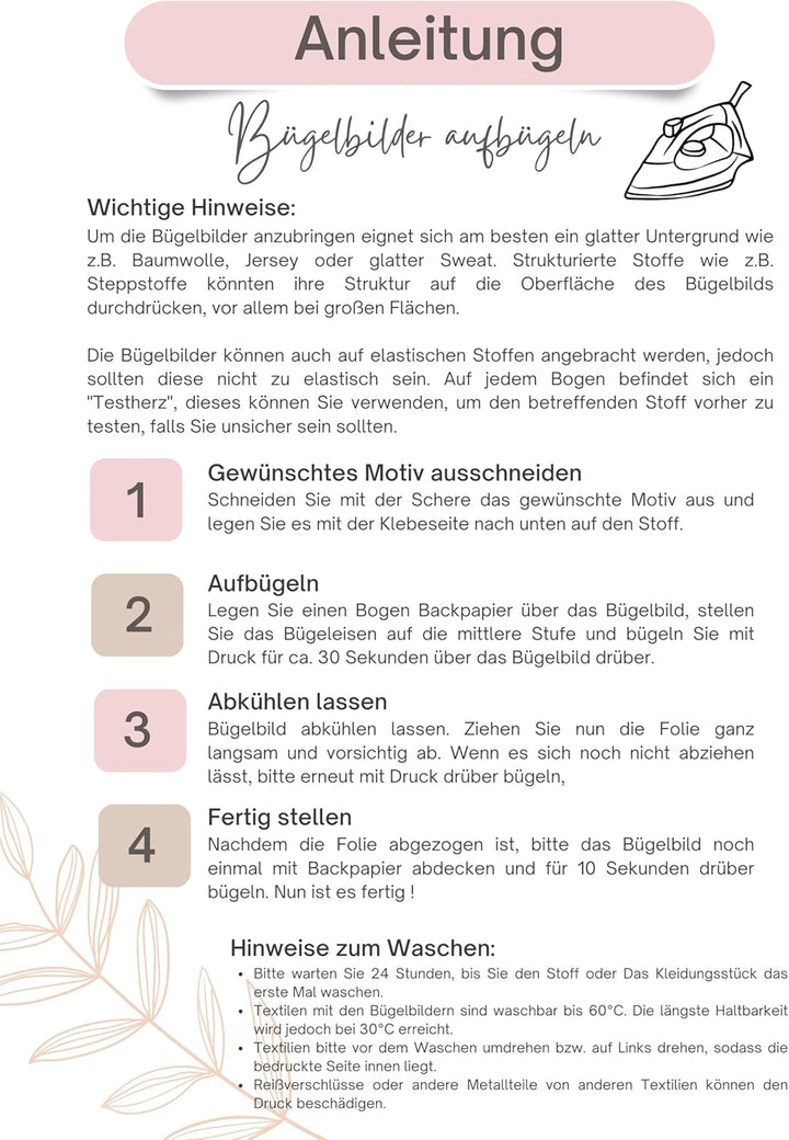 Bügelbilder Set für Textilien DIN A4 Kinder Mädchen Jungen Dino Einhorn gross klein Aufbügelbild zum