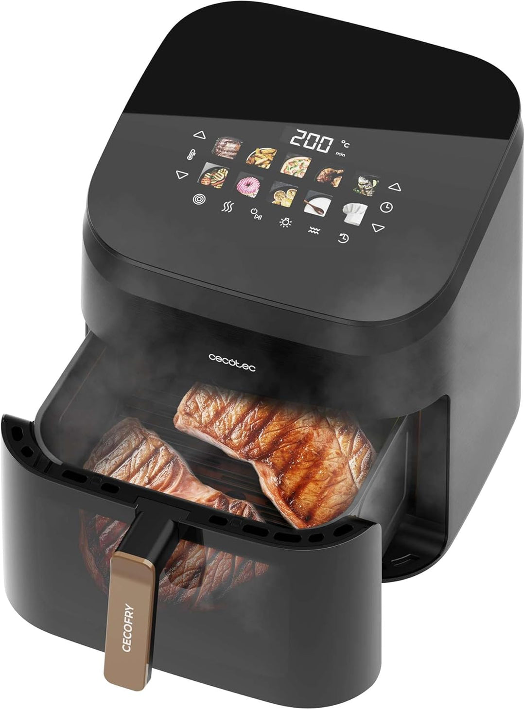 Cecotec Heissluftfritteuse ohne Öl - 8,5L - Grill - Doppelwiderstand - Integrierter Smoker - Air Fry