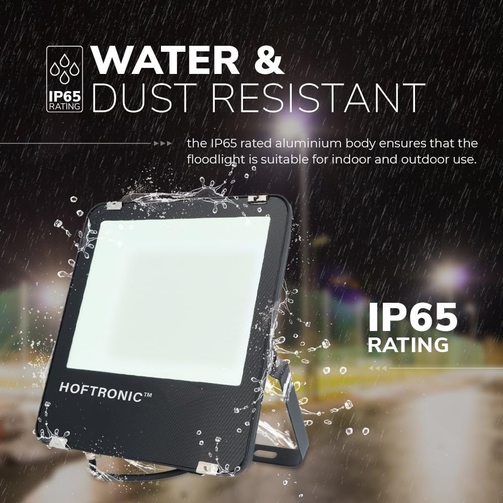 HOFTRONIC - LED Strahler Aussen 100W 16000 Lumen 160lm/W 6400K Kaltweiss LED Flutlicht Aussenleuchte