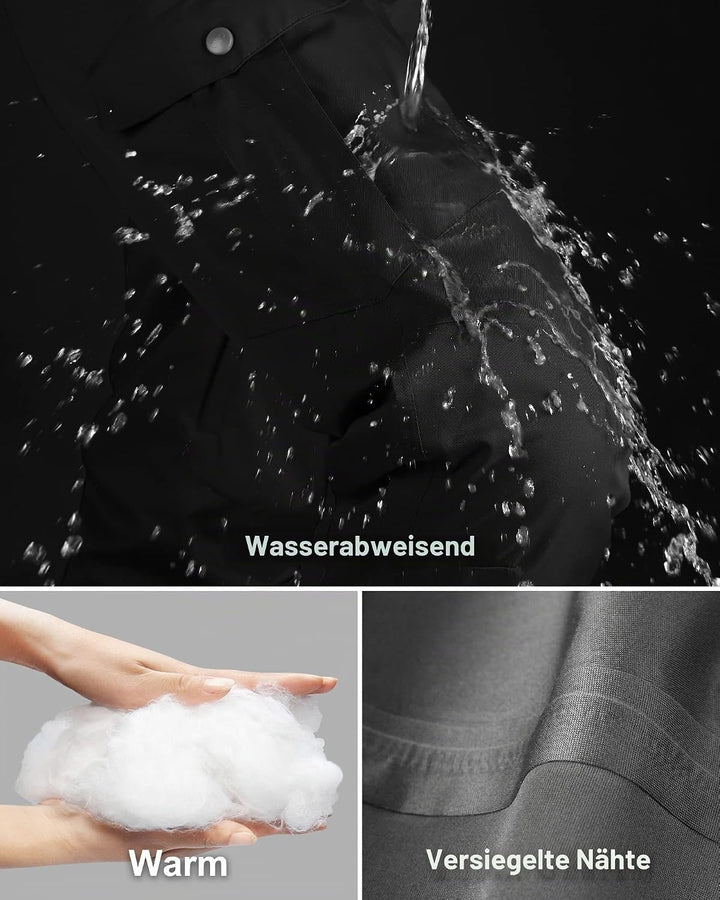 33,000ft Damen Skihose Outdoorhose Wasserdicht Winddichte Softshellhose Warme Gefütterte Thermohose