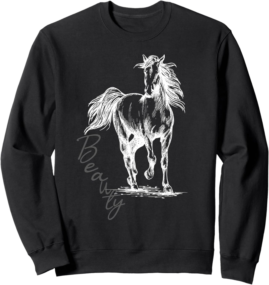 Reiten löst die meisten Probleme Mädchen reiten Pferde Sweatshirt