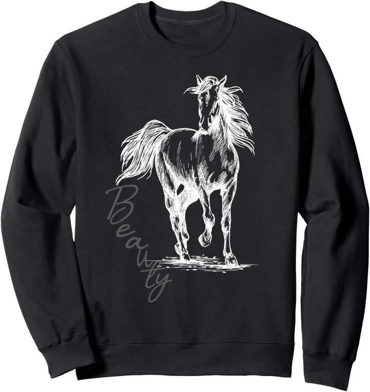 Reiten löst die meisten Probleme Mädchen reiten Pferde Sweatshirt