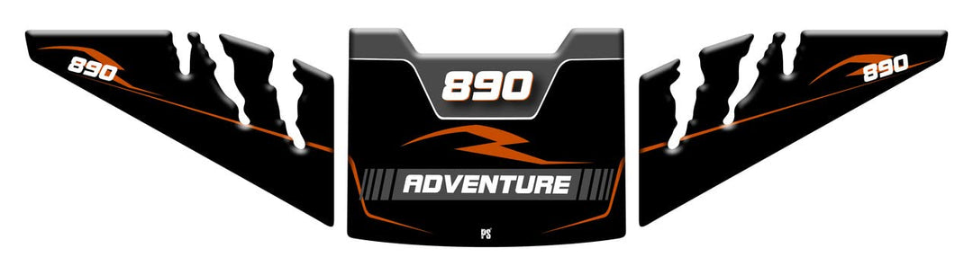 Paraserbatoio.it Aufkleber mit 3D-Effekt, Tankschutz aus Harz, kompatibel mit PS KTM 890 Adventure R