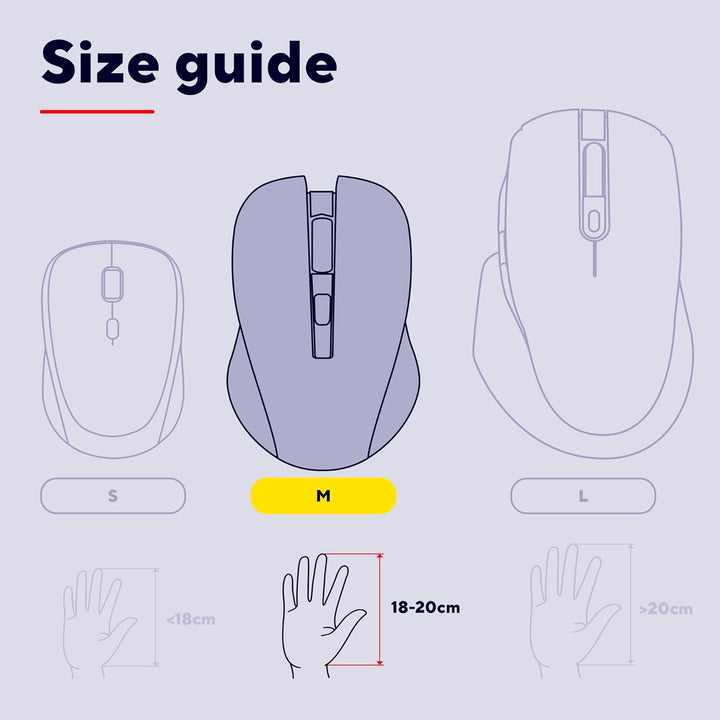 Trust Fyda Aufladbare Kabellose Maus, Nachhaltiges Design, 800-2400 DPI, 6 Tasten, Daumen- und Finge