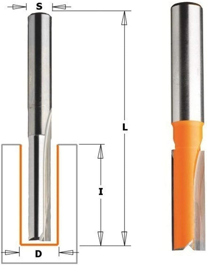 CMT Orange Tools 912.621.11 – Fräser Gerade HM S 12 D 12 x