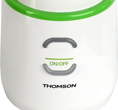 THOMSON Vakuum-Mixer 4 Klingen, sternförmige Klingen, Smoothie Mixer mit 600 ml 2 in 1 Flasche, Smoo