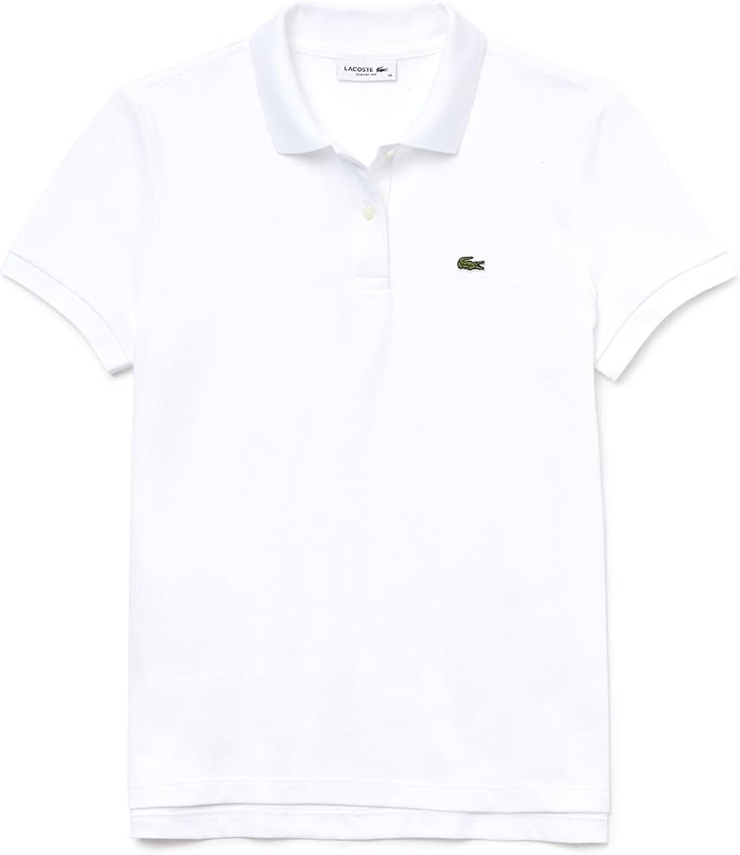 Lacoste Damen Polo-Shirt Kurzarm PF7839, Frauen Polo-Hemd,2 Knopf,Regular Fit 42 Blanc, 42 Blanc