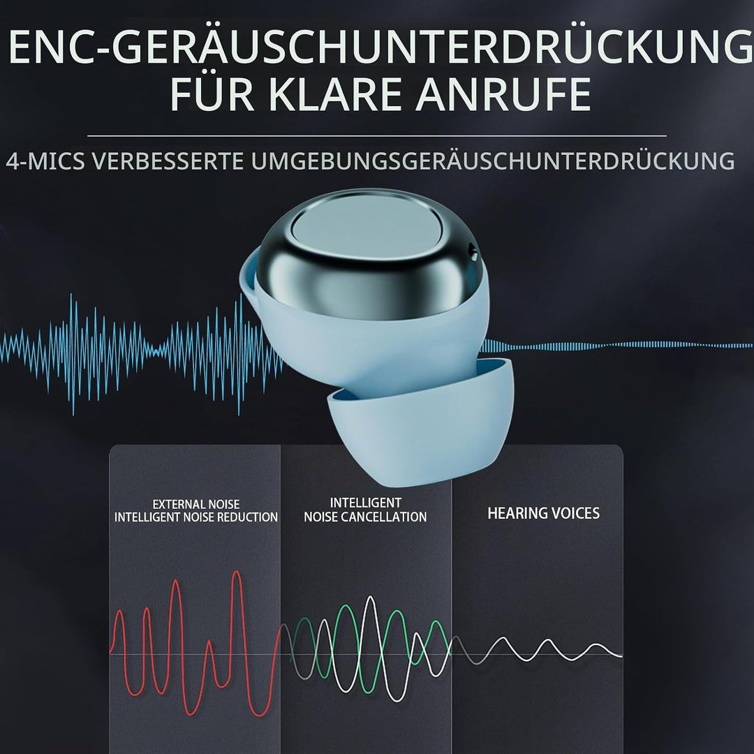 Mini Schlafkopfhörer Bluetooth 5.4 Kopfhörer, 2025 Neue in Ear Kopfhörer Kabellos mit 25 Stunden Akk