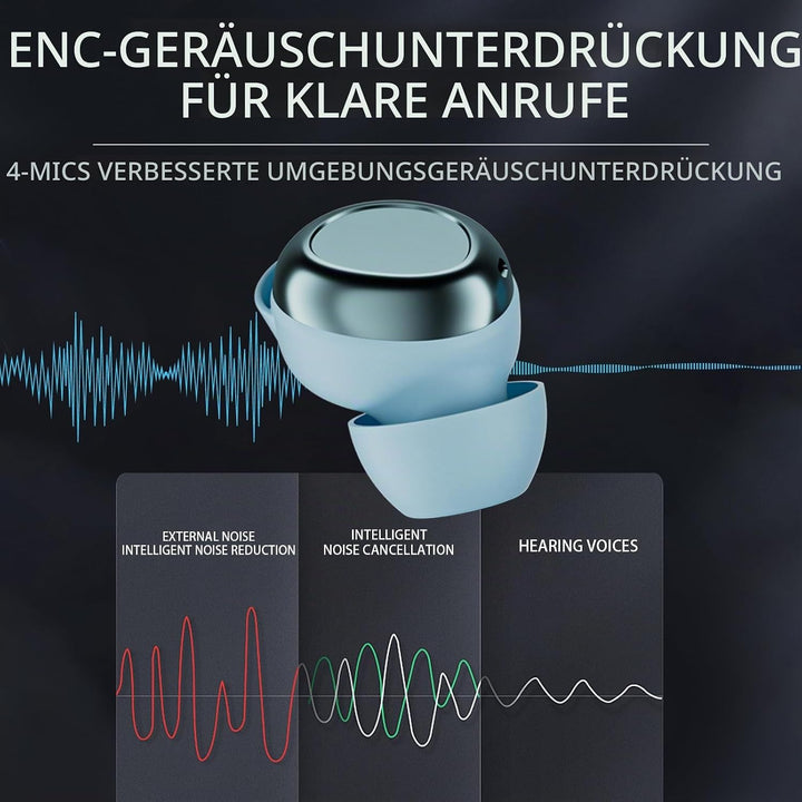 Mini Schlafkopfhörer Bluetooth 5.4 Kopfhörer, 2025 Neue in Ear Kopfhörer Kabellos mit 25 Stunden Akk