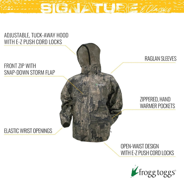 frogg toggs Herren Bull Frogg Wasserdichte Regenjacke Bull Frogg Jacke (1er Pack) L Mossy Oak Bottom