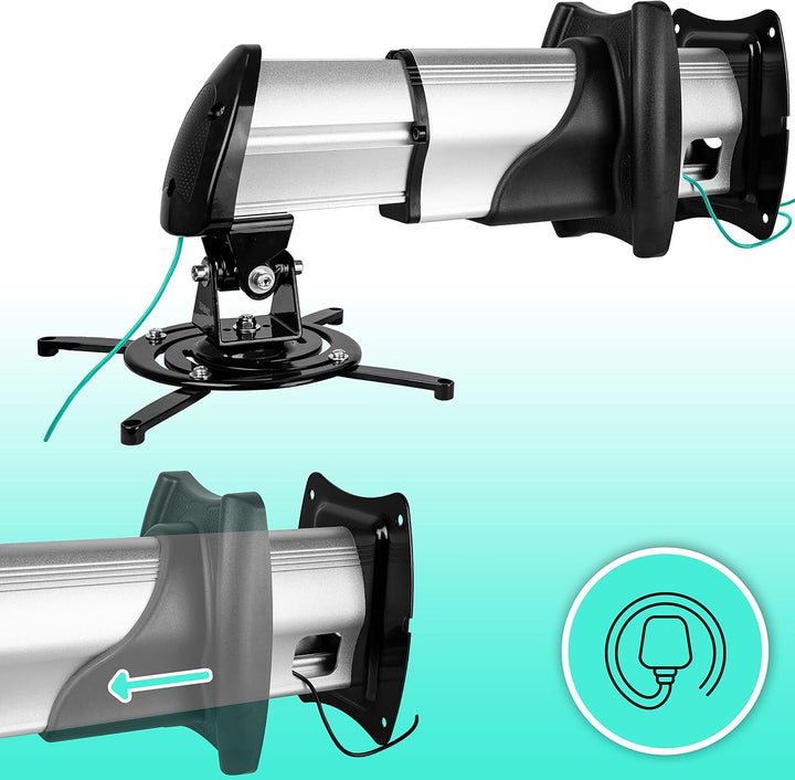 Duronic PB10XM Beamer Halterung, Projektor Deckenhalterung, Universal PB010XM, PB010XM