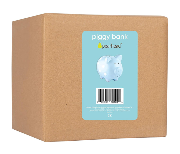 Pearhead 40104 Keramik Sparschwein, blau Blue Piggy Bank, Blue Piggy Bank
