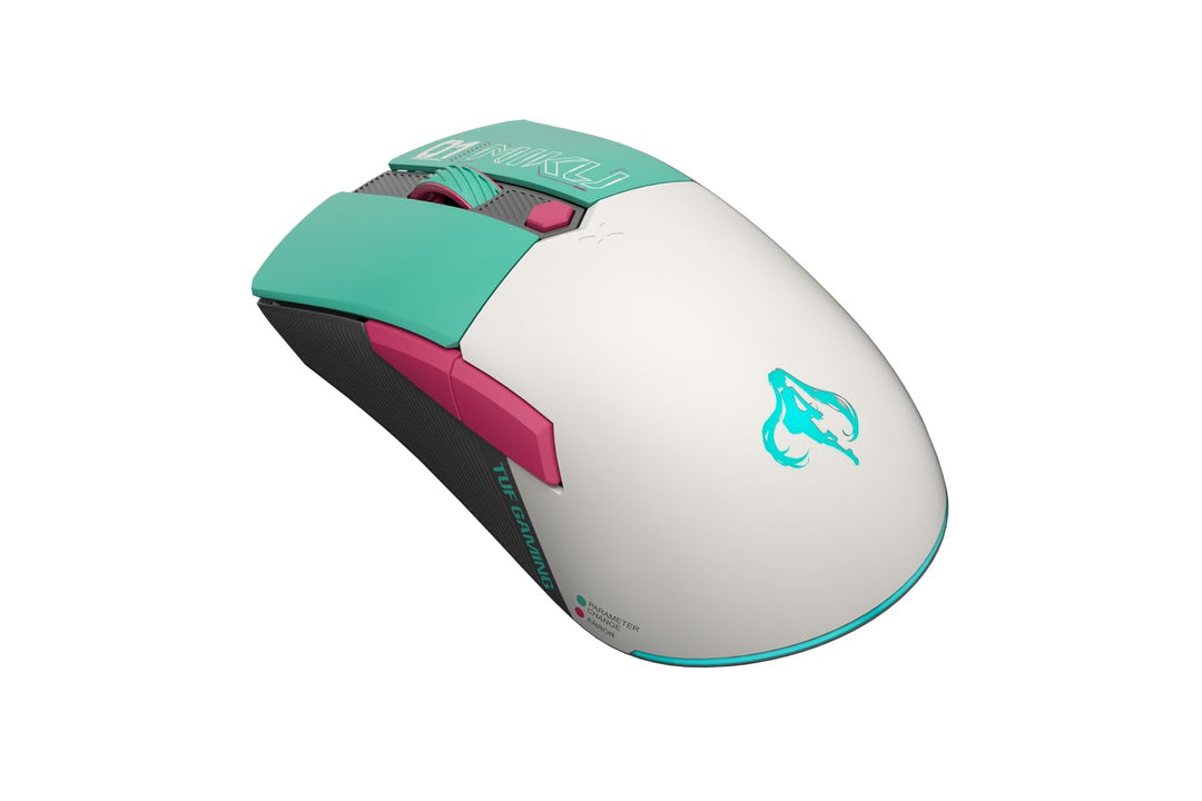ASUS P521 TG MINI WL Mouse Miku Edition Ratón Gaming Inalámbrico + Bluetooth 12000DPI Verde TUF Gami