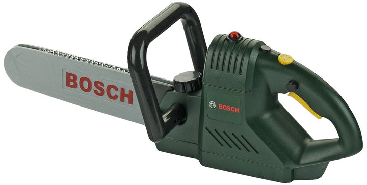 Theo Klein 8430 Bosch Kettensäge | Batteriebetriebene Spielzeugsäge mit realistischem Sägegeräusch u