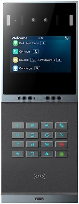 Fanvil i66 IP-Video-Türsprechanlage, LCD-Display, numerische Tastatur, 2 Relais, Kamera 2 MP, RFID,