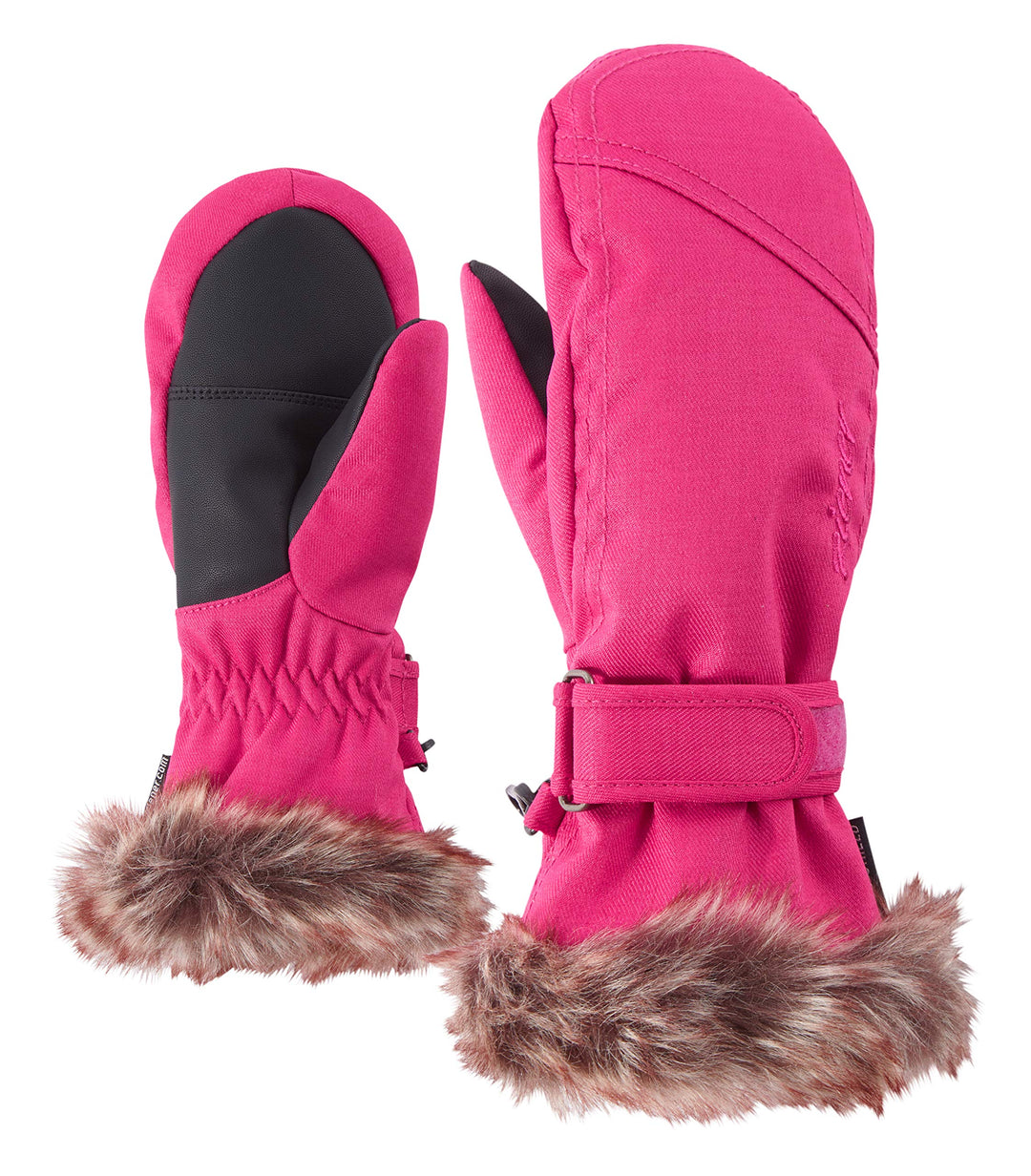 Ziener Mädchen LED MITTEN GIRLS glove junior Ski-Handschuhe / Wintersport |warm, atmungsaktiv 7.5 ro
